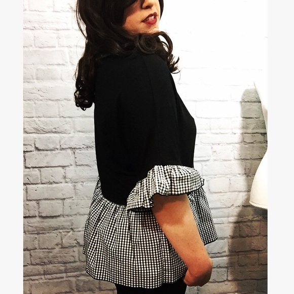 Black Peplum top - Picture 3 of 4